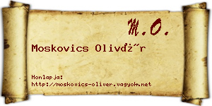 Moskovics Olivér névjegykártya